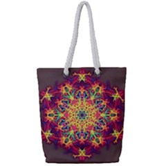 Joyful Living Full Print Rope Handle Tote (small) by aumaraspiritart