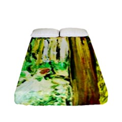 Old Tree And House With An Arch 4 Fitted Sheet (full/ Double Size) by bestdesignintheworld