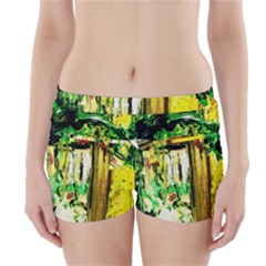 Old Tree And House With An Arch 4 Boyleg Bikini Wrap Bottoms by bestdesignintheworld