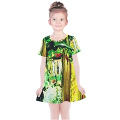 Old Tree And House With An Arch 4 Kids  Simple Cotton Dress