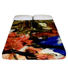 Pagoda And Calligraphy Fitted Sheet (king Size) by bestdesignintheworld