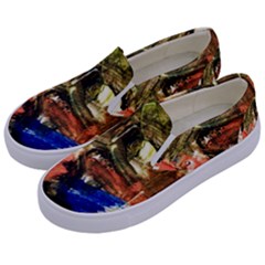 Pagoda And Calligraphy Kids  Canvas Slip Ons