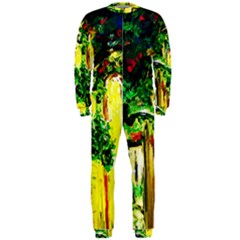 Old Tree And House With An Arch 2 Onepiece Jumpsuit (men)  by bestdesignintheworld