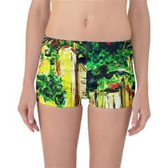 Old Tree And House With An Arch 2 Reversible Boyleg Bikini Bottoms by bestdesignintheworld