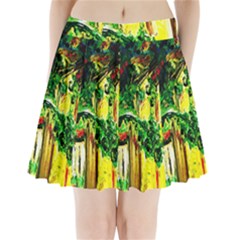 Old Tree And House With An Arch 2 Pleated Mini Skirt by bestdesignintheworld