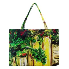 Old Tree And House With An Arch 2 Medium Tote Bag by bestdesignintheworld