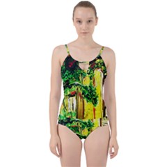 Old Tree And House With An Arch 2 Cut Out Top Tankini Set by bestdesignintheworld