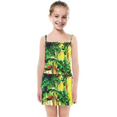 Old Tree And House With An Arch 2 Kids Summer Sun Dress by bestdesignintheworld