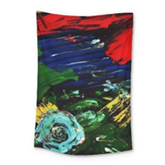 Tumble Weed And Blue Rose 1 Small Tapestry by bestdesignintheworld