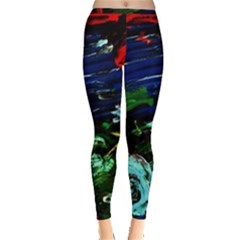 Tumble Weed And Blue Rose 1 Inside Out Leggings