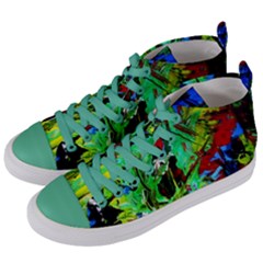 Perfect Night For Samurai-1/2 Women s Mid-top Canvas Sneakers by bestdesignintheworld