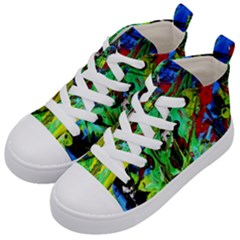 Perfect Night For Samurai-1/2 Kid s Mid-top Canvas Sneakers by bestdesignintheworld