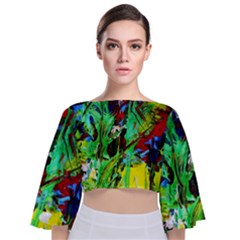 Perfect Night For Samurai-1/2 Tie Back Butterfly Sleeve Chiffon Top by bestdesignintheworld