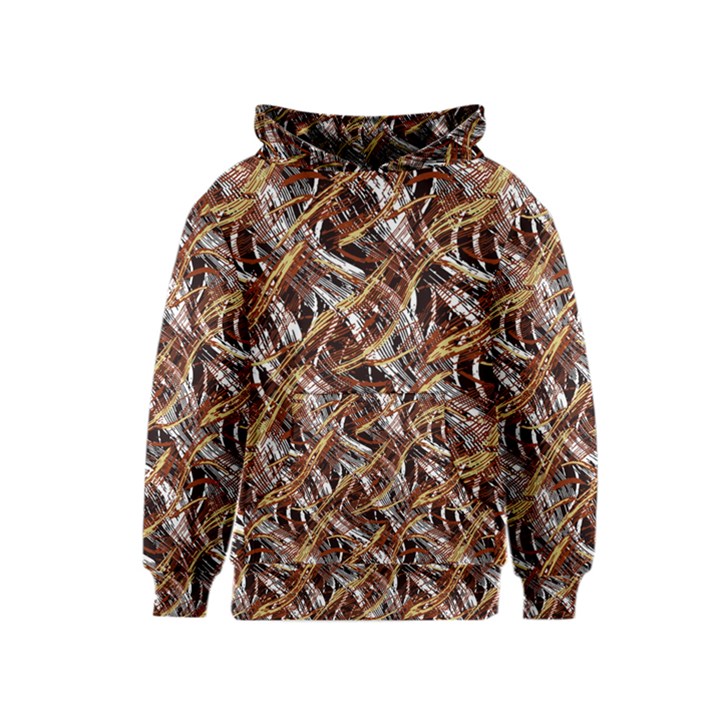 Colorful Wavy Abstract Pattern Kids  Pullover Hoodie