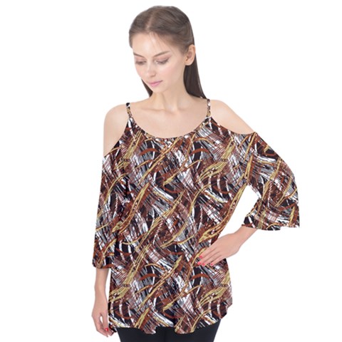 Colorful Wavy Abstract Pattern Flutter Tees by dflcprints