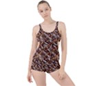 Colorful Wavy Abstract Pattern Boyleg Tankini Set  View1