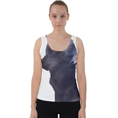 Grey Wolf  Velvet Tank Top