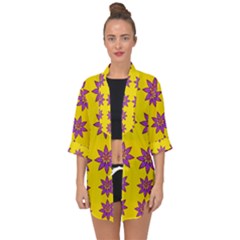 Fantasy Flower In The Happy Jungle Of Beauty Open Front Chiffon Kimono by pepitasart