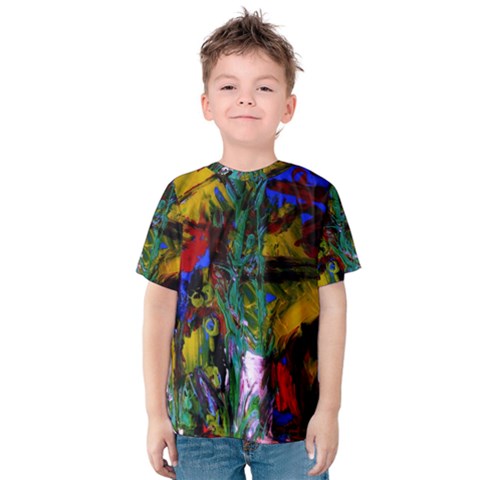 Night At The Foot Of Fudziama 1 Kids  Cotton Tee by bestdesignintheworld