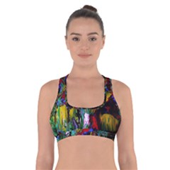 Night At The Foot Of Fudziama 1 Cross Back Sports Bra by bestdesignintheworld