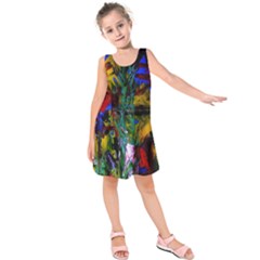 Night At The Foot Of Fudziama 1 Kids  Sleeveless Dress by bestdesignintheworld