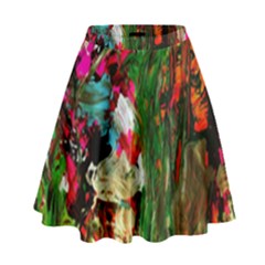 Sunset In A Mountains 1 High Waist Skirt by bestdesignintheworld