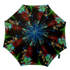 Night At The Foot Of Fudziama 2 Hook Handle Umbrellas (large) by bestdesignintheworld