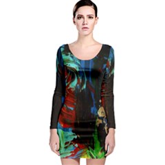 Night At The Foot Of Fudziama 2 Long Sleeve Bodycon Dress by bestdesignintheworld