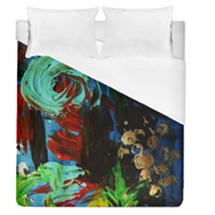 Night At The Foot Of Fudziama 2 Duvet Cover (queen Size) by bestdesignintheworld