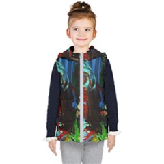 Night At The Foot Of Fudziama 2 Kid s Hooded Puffer Vest by bestdesignintheworld