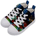 Night At The Foot Of Fudziama 2 Kid s Mid-Top Canvas Sneakers View2