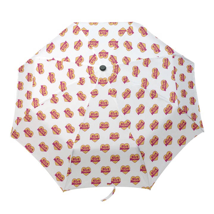 Girl Power Logo Pattern Folding Umbrellas