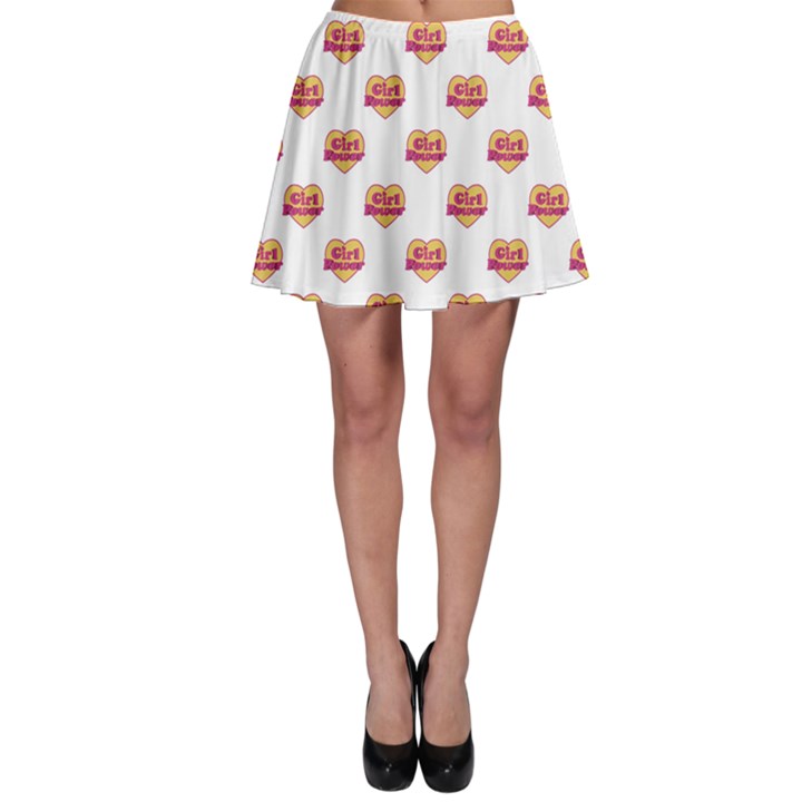 Girl Power Logo Pattern Skater Skirt