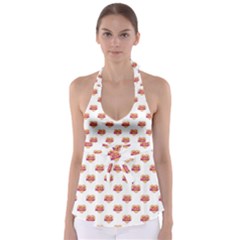 Girl Power Logo Pattern Babydoll Tankini Top by dflcprints