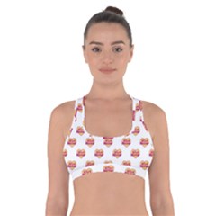 Girl Power Logo Pattern Cross Back Sports Bra by dflcprints