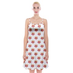 Girl Power Logo Pattern Spaghetti Strap Velvet Dress by dflcprints