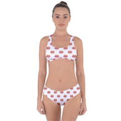 Girl Power Logo Pattern Criss Cross Bikini Set by dflcprints