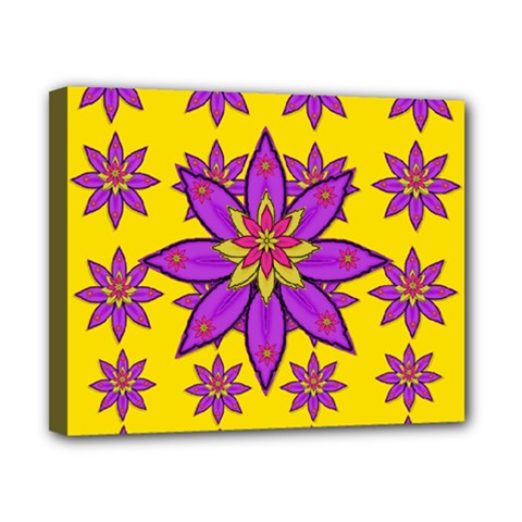 Fantasy Big Flowers In The Happy Jungle Of Love Canvas 10  X 8  by pepitasart