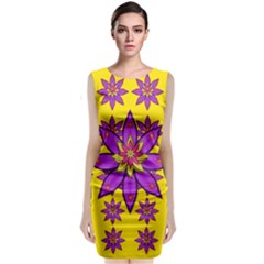 Fantasy Big Flowers In The Happy Jungle Of Love Sleeveless Velvet Midi Dress by pepitasart