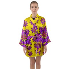 Fantasy Big Flowers In The Happy Jungle Of Love Long Sleeve Kimono Robe by pepitasart