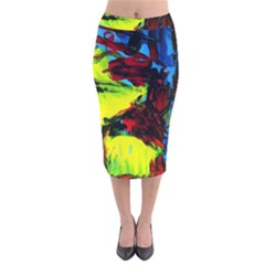 3 Velvet Midi Pencil Skirt by bestdesignintheworld