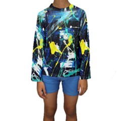 My Brain Reflection 1/2 Kids  Long Sleeve Swimwear by bestdesignintheworld