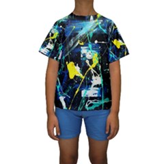 My Brain Reflection 1/2 Kids  Short Sleeve Swimwear by bestdesignintheworld