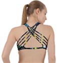 my brain reflection 1/2 Criss Cross Racerback Sports Bra View2