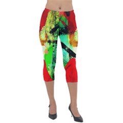 Humidity 4 Lightweight Velour Capri Leggings  by bestdesignintheworld