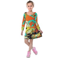 Fragrance Of Kenia 9 Kids  Long Sleeve Velvet Dress by bestdesignintheworld