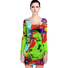 Untitled Island 1 Long Sleeve Velvet Bodycon Dress by bestdesignintheworld