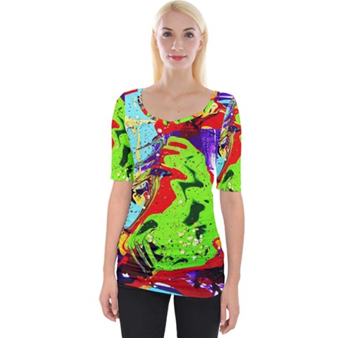 Untitled Island 1 Wide Neckline Tee by bestdesignintheworld