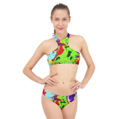 Untitled Island 1 High Neck Bikini Set by bestdesignintheworld