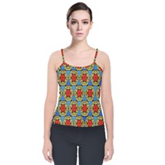  Artwork By Patrick-colorful-43 Velvet Spaghetti Strap Top